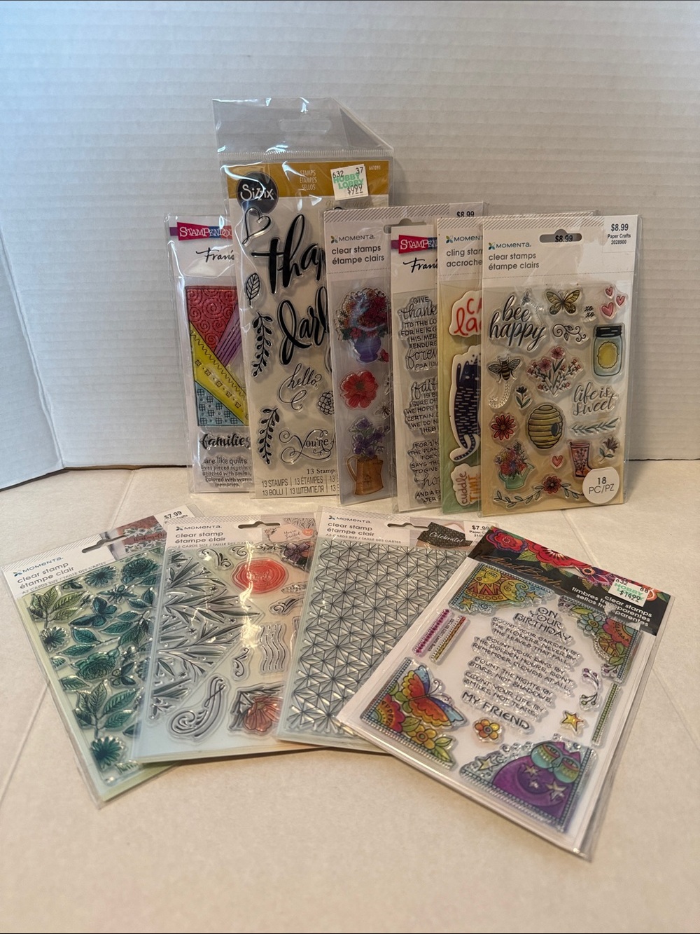 Lot of 10 Clear Stamps Sets NEW Momenta Stampendous Laurel Burch Sizzix
